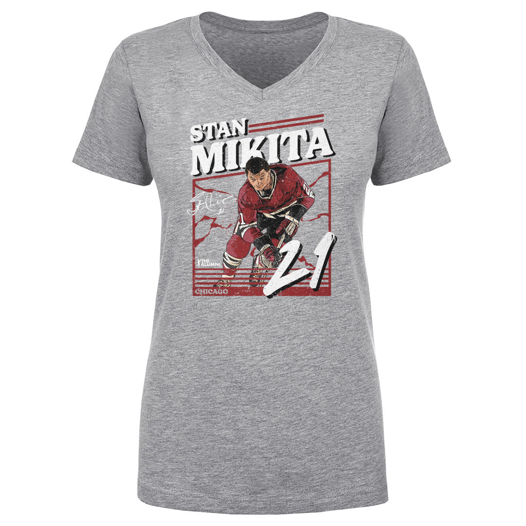 Stan Mikita Women's V-Neck T-Shirt | 500 LEVEL