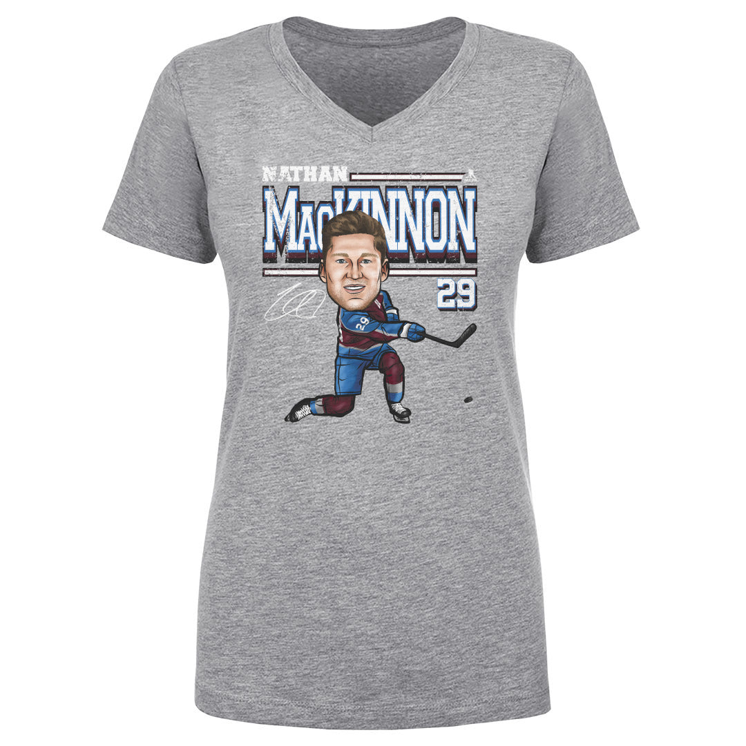 Nathan MacKinnon Women's V-Neck T-Shirt | 500 LEVEL