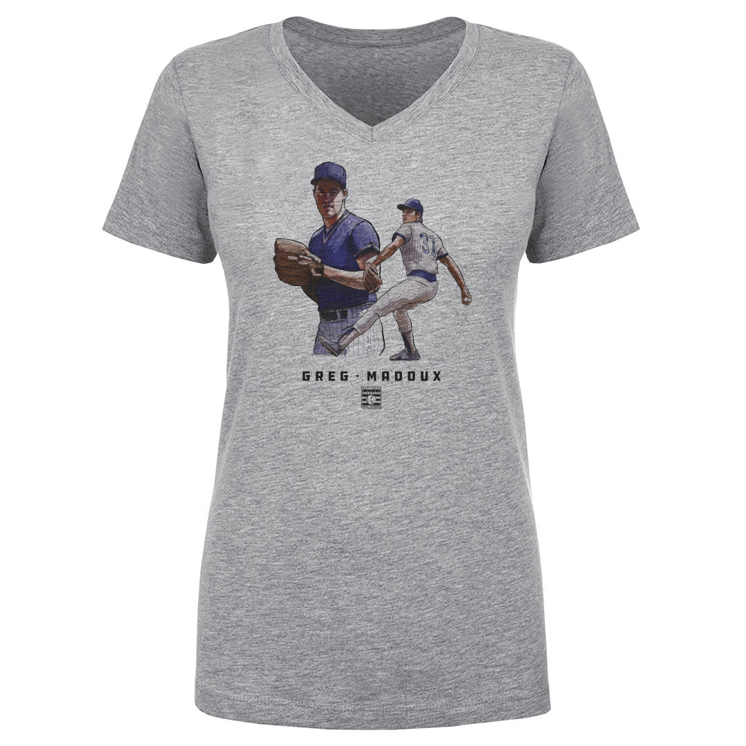 Greg Maddux Women's V-Neck T-Shirt | 500 LEVEL