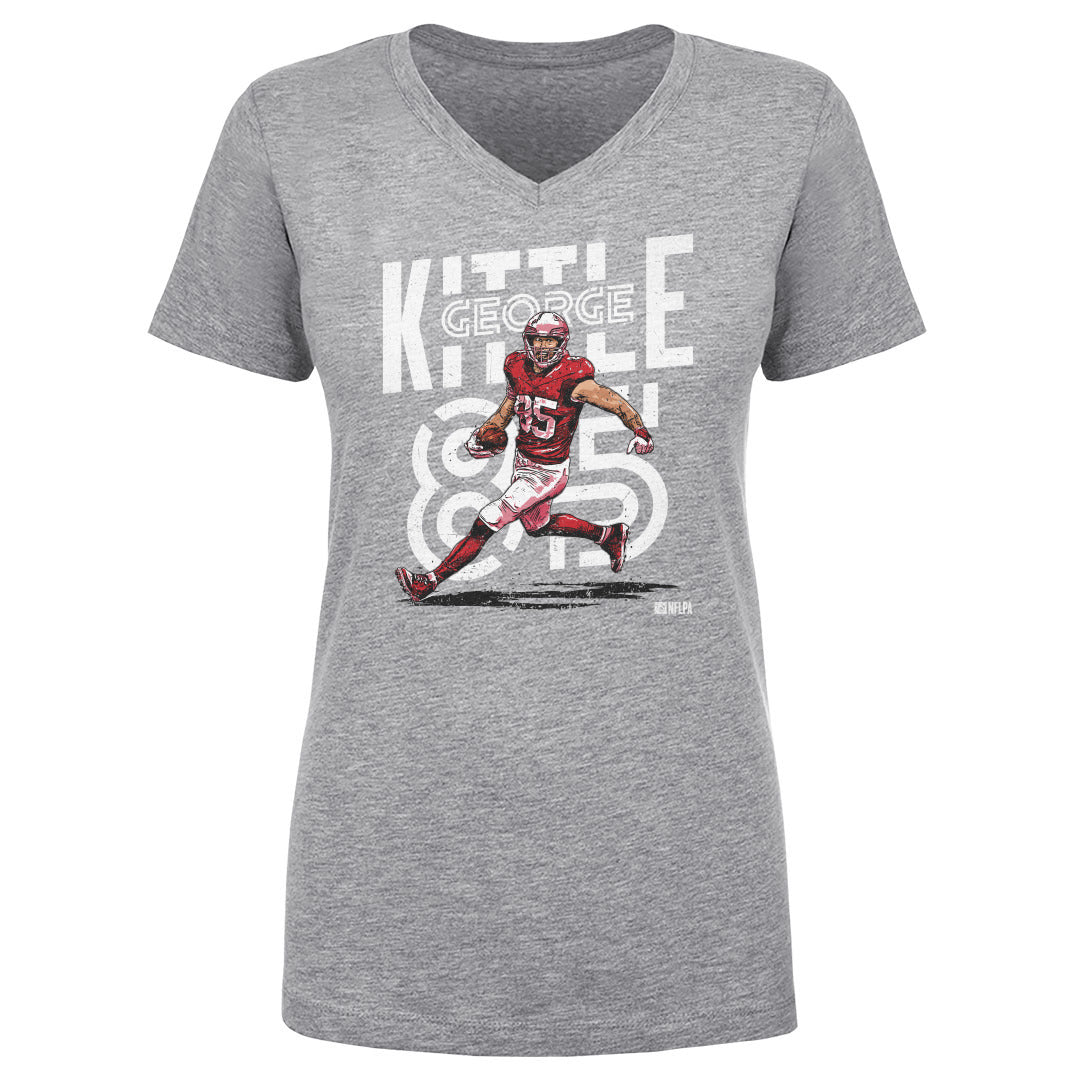 George Kittle Women's V-Neck T-Shirt | 500 LEVEL