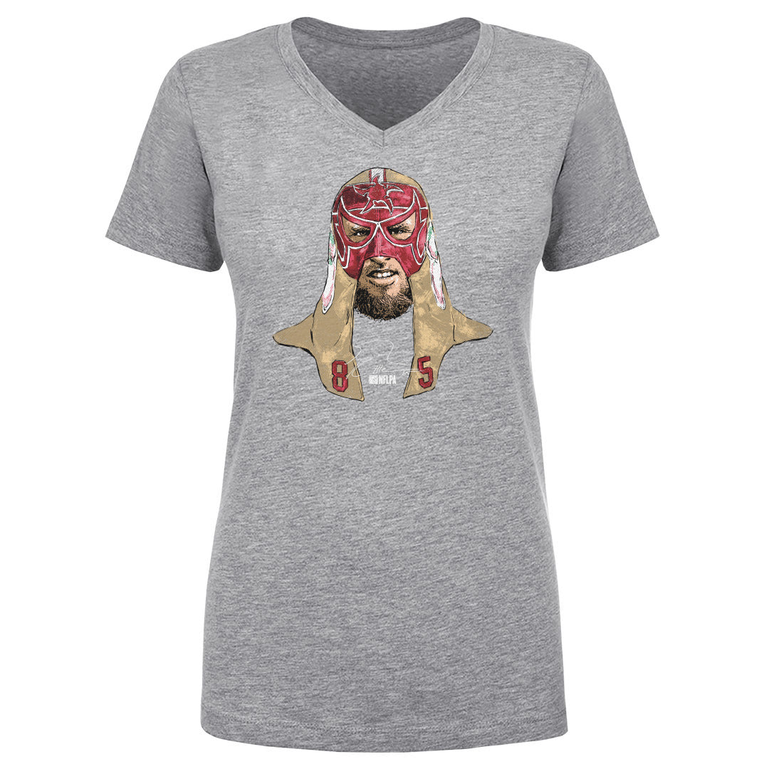 George Kittle Women's V-Neck T-Shirt | 500 LEVEL