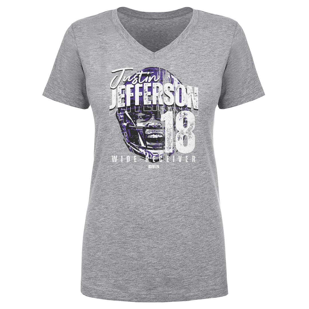 Justin Jefferson Women's V-Neck T-Shirt | 500 LEVEL