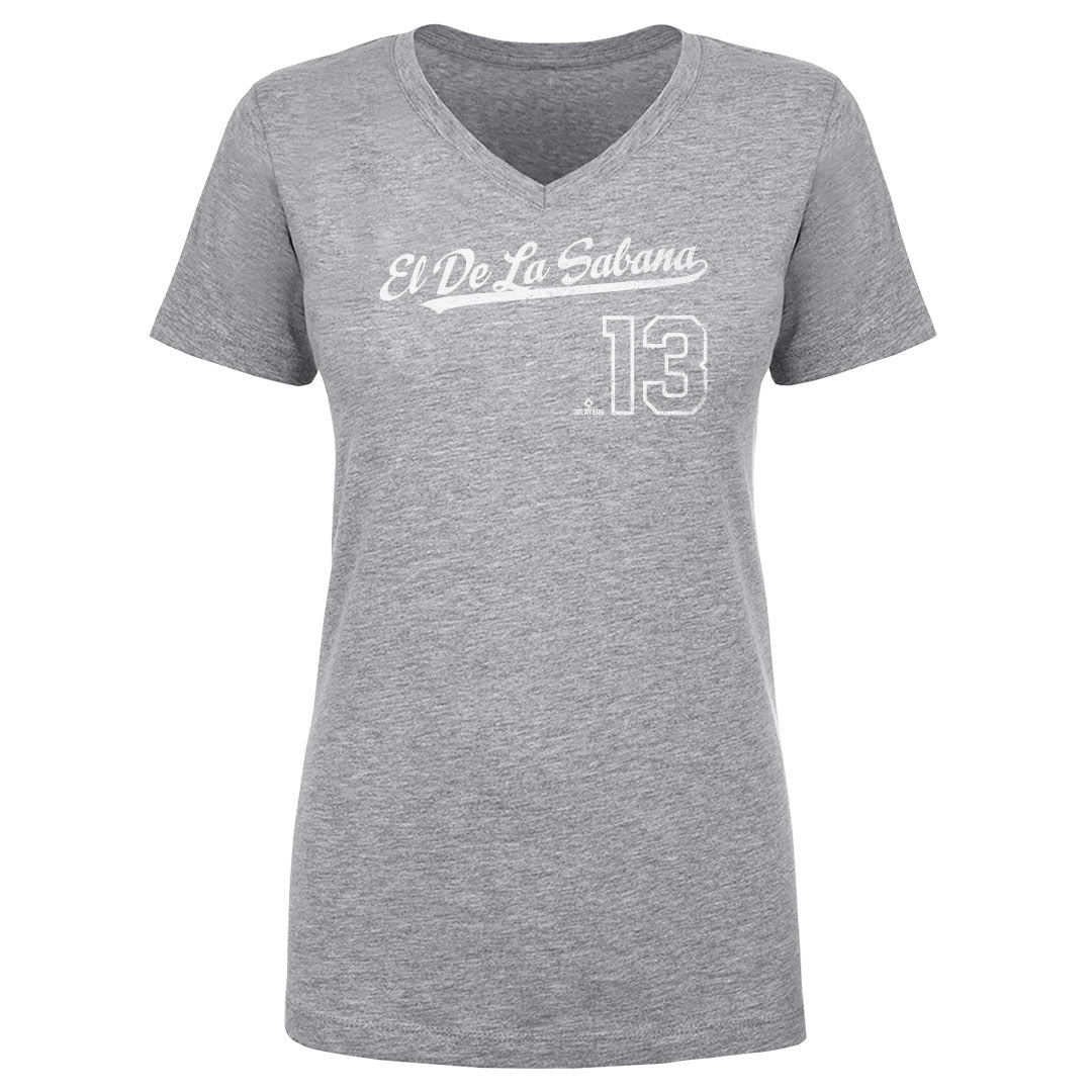 Ronald Acuna Jr. Women's V-Neck T-Shirt | 500 LEVEL