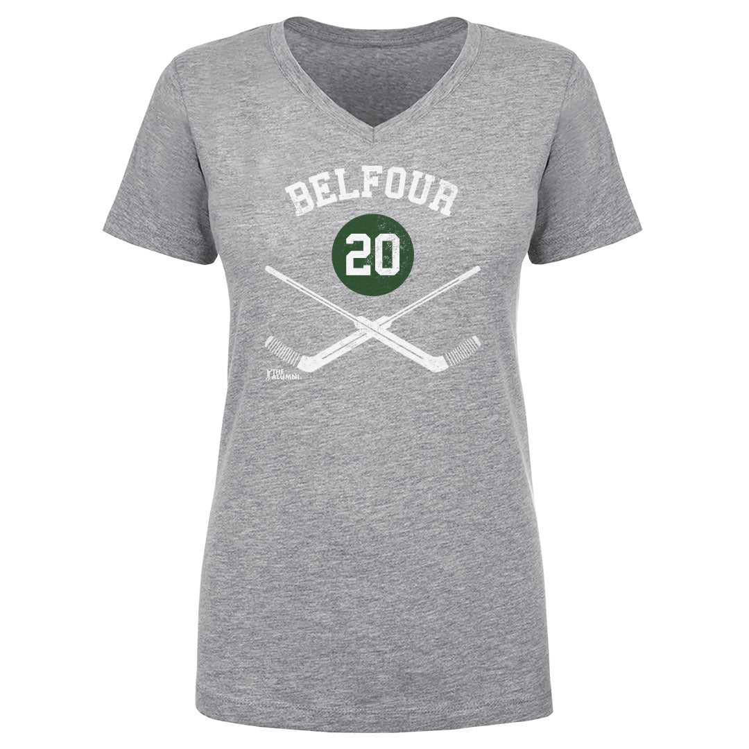 Ed Belfour Women's V-Neck T-Shirt | 500 LEVEL