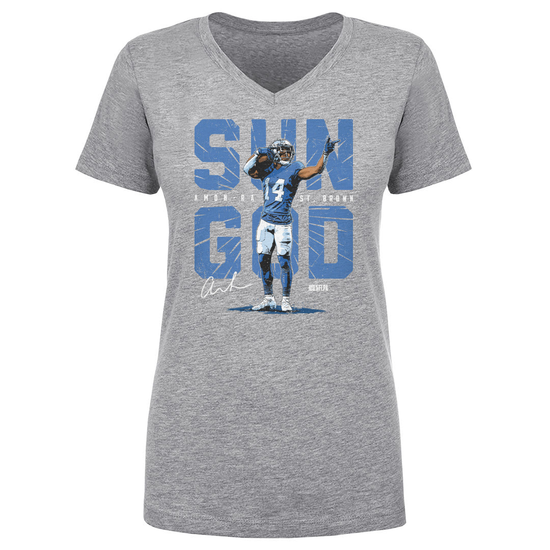 Amon-Ra St. Brown Women's V-Neck T-Shirt | 500 LEVEL