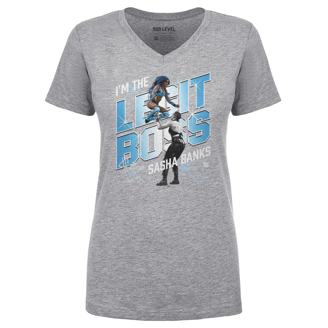 Sasha Banks Women's V-Neck T-Shirt | 500 LEVEL