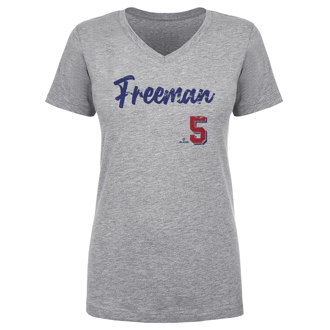 Freddie Freeman Women's V-Neck T-Shirt | 500 LEVEL