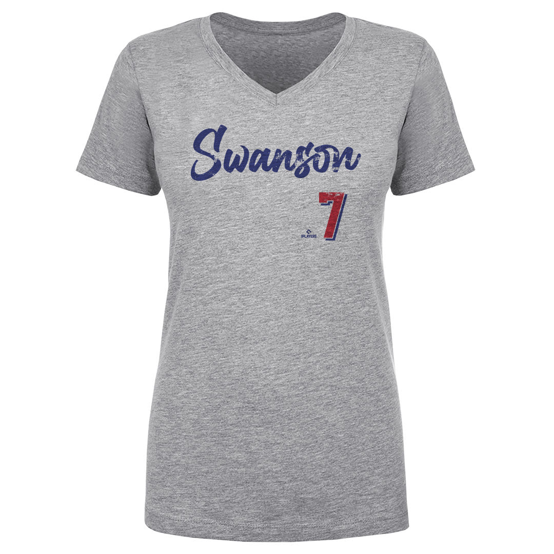 Dansby Swanson Women's V-Neck T-Shirt | 500 LEVEL
