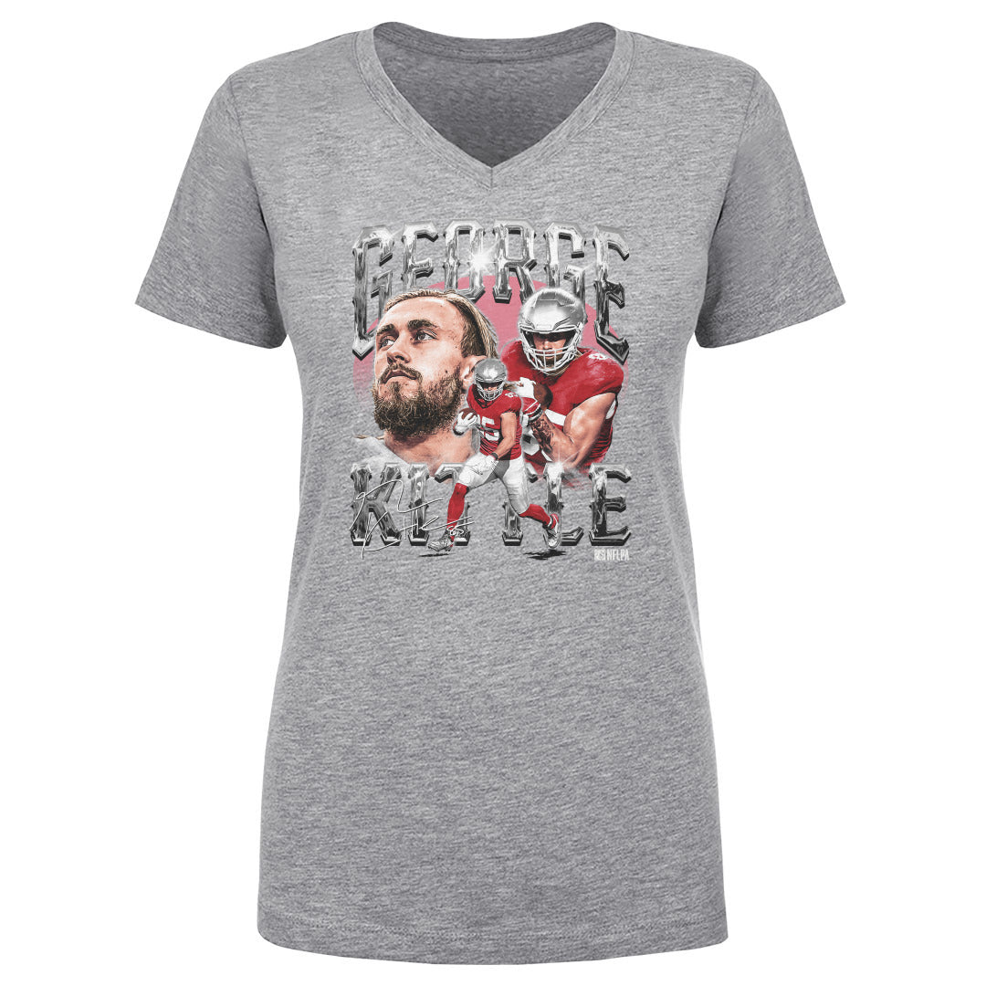 George Kittle Women's V-Neck T-Shirt | 500 LEVEL