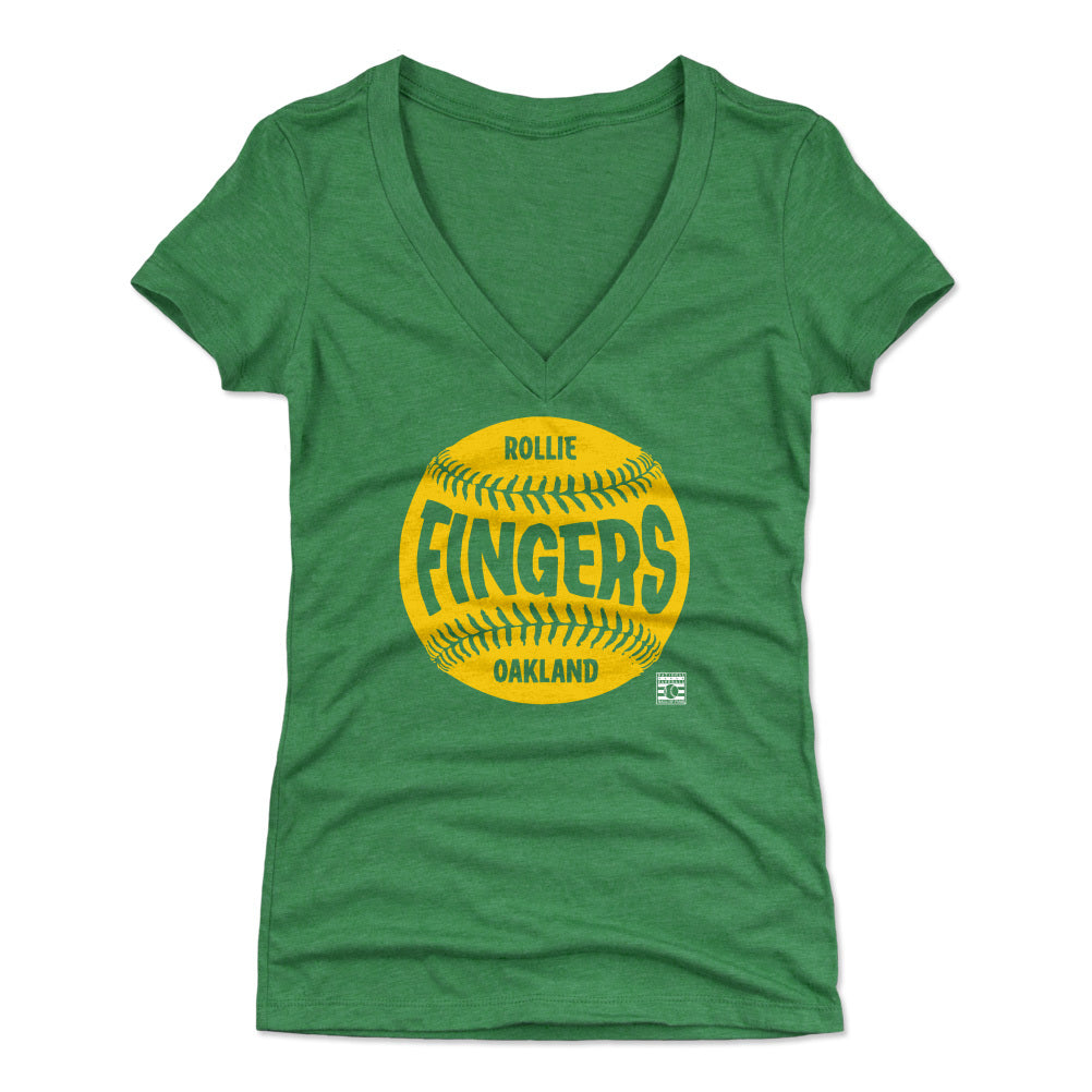 Rollie Fingers Women's V-Neck T-Shirt | 500 LEVEL
