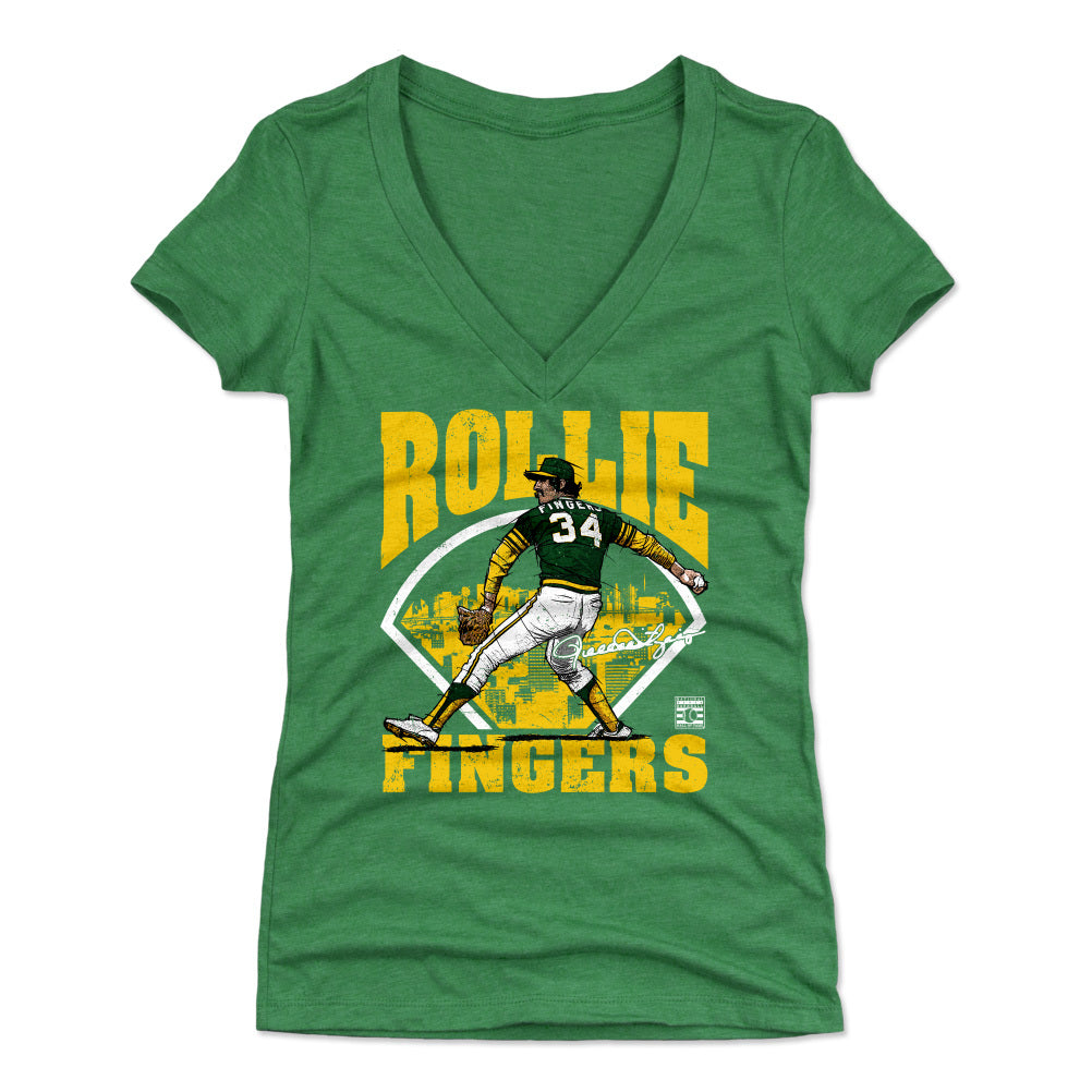 Rollie Fingers Women's V-Neck T-Shirt | 500 LEVEL