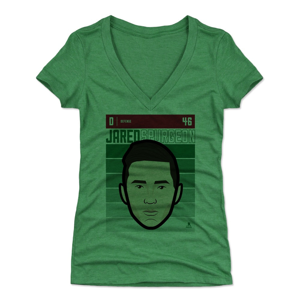 Jared Spurgeon Women's V-Neck T-Shirt | 500 LEVEL