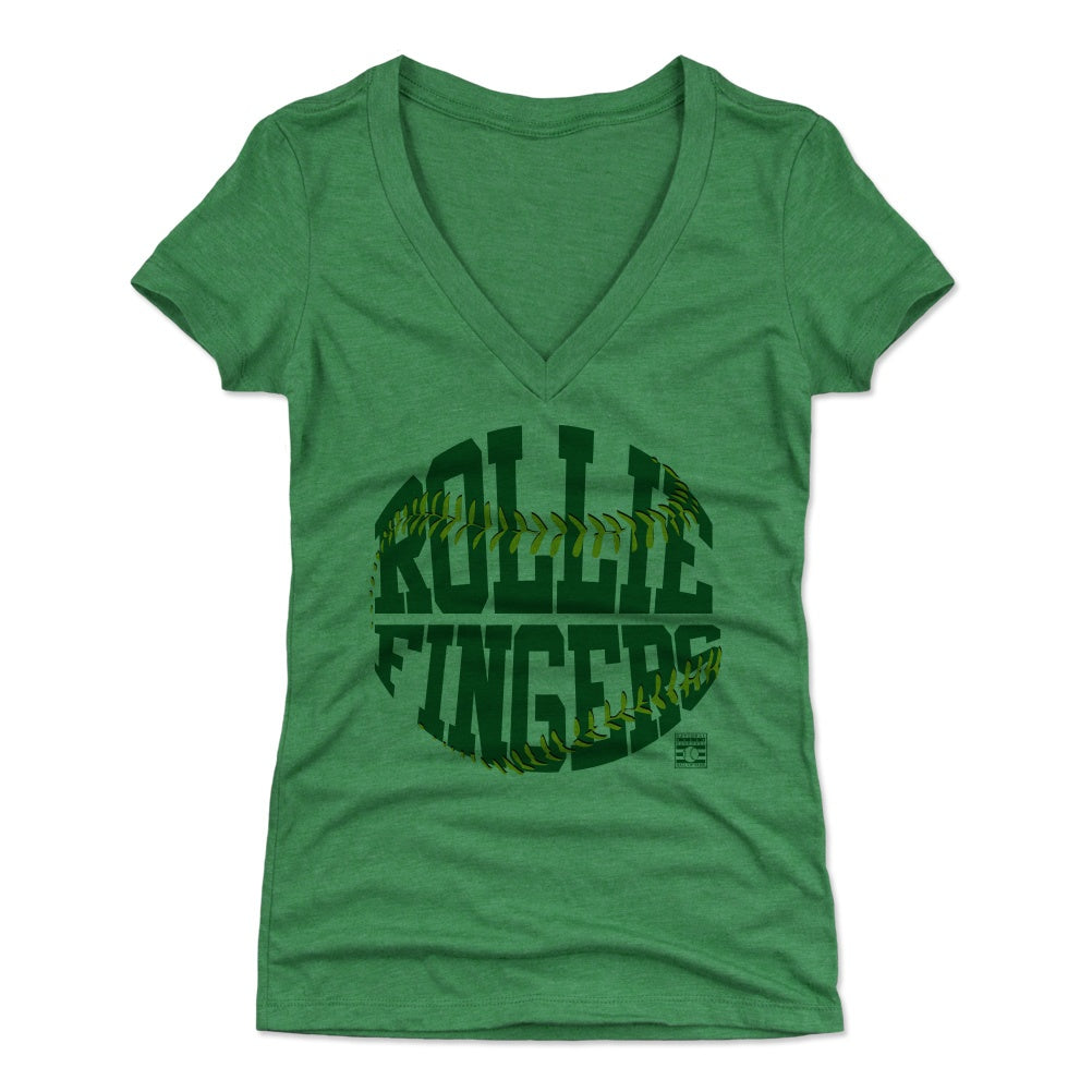 Rollie Fingers Women's V-Neck T-Shirt | 500 LEVEL