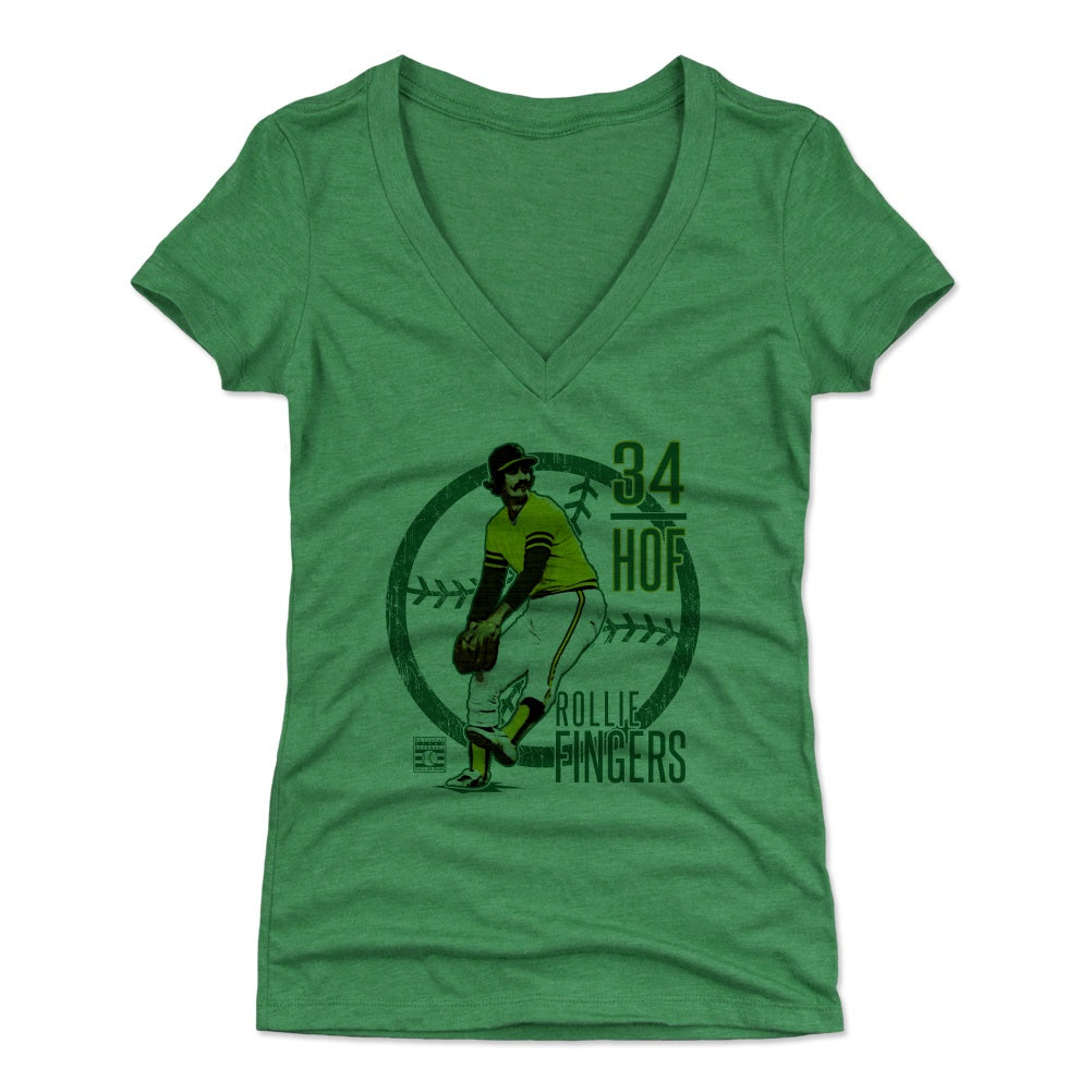 Rollie Fingers Women's V-Neck T-Shirt | 500 LEVEL