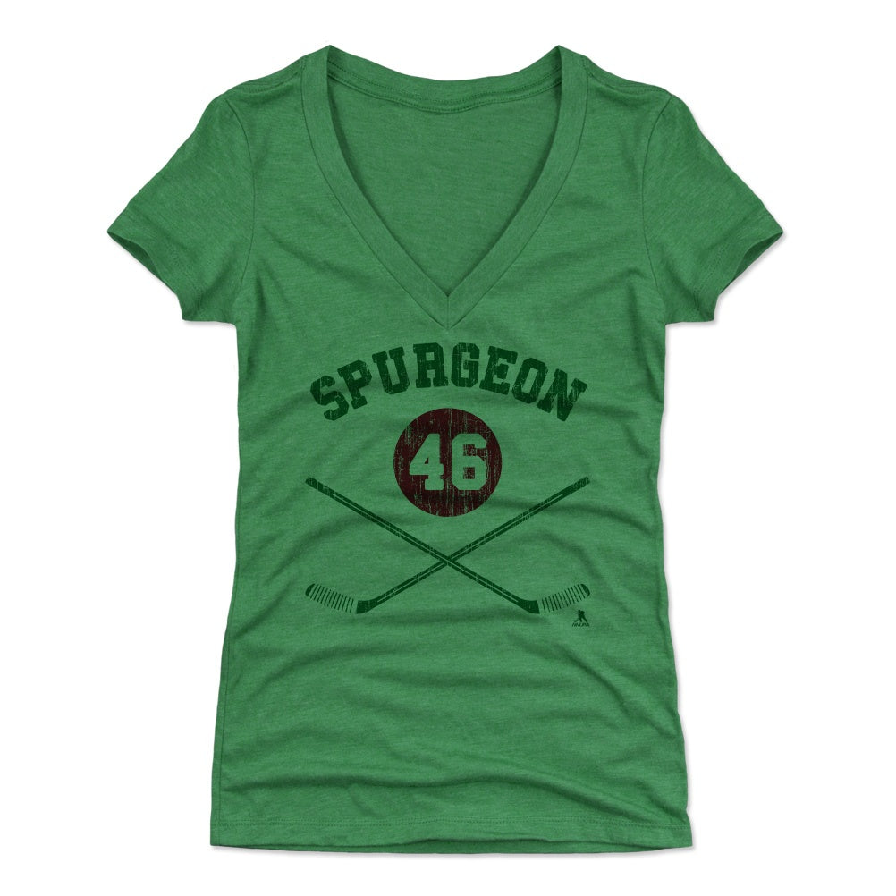 Jared Spurgeon Women's V-Neck T-Shirt | 500 LEVEL