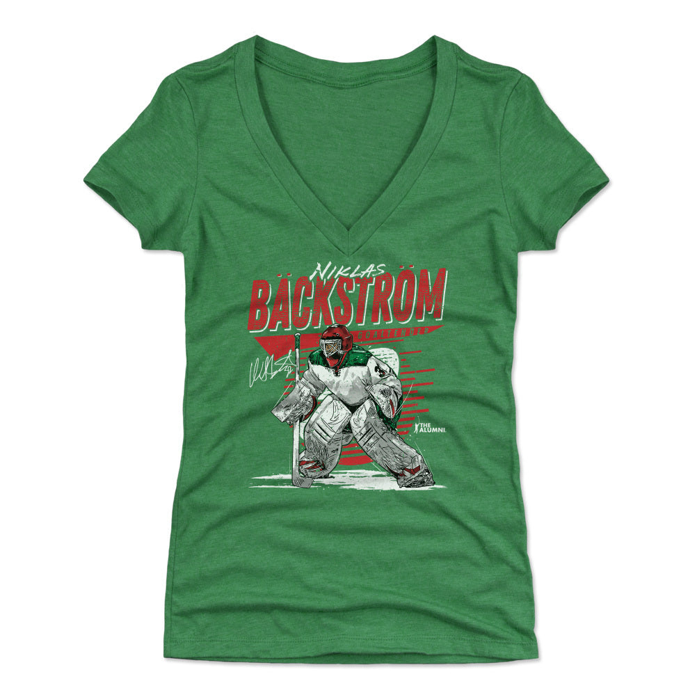 Niklas Backstrom Women's V-Neck T-Shirt | 500 LEVEL