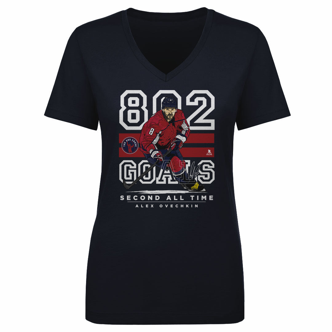 Alex Ovechkin Women's V-Neck T-Shirt | 500 LEVEL