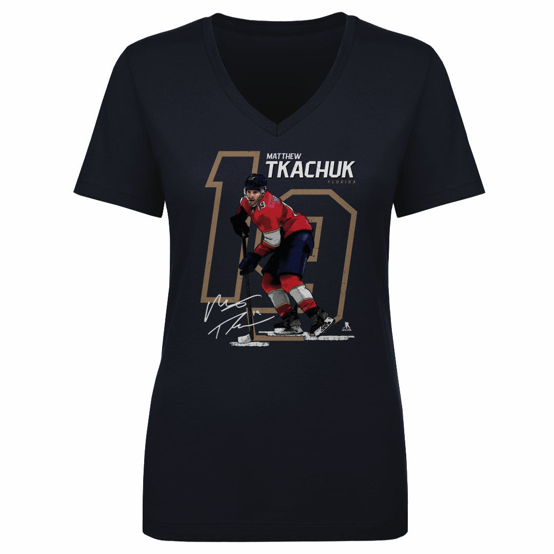Matthew Tkachuk Women's V-Neck T-Shirt | 500 LEVEL