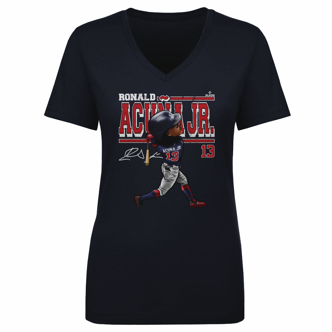 Ronald Acuna Jr. Women's V-Neck T-Shirt | 500 LEVEL