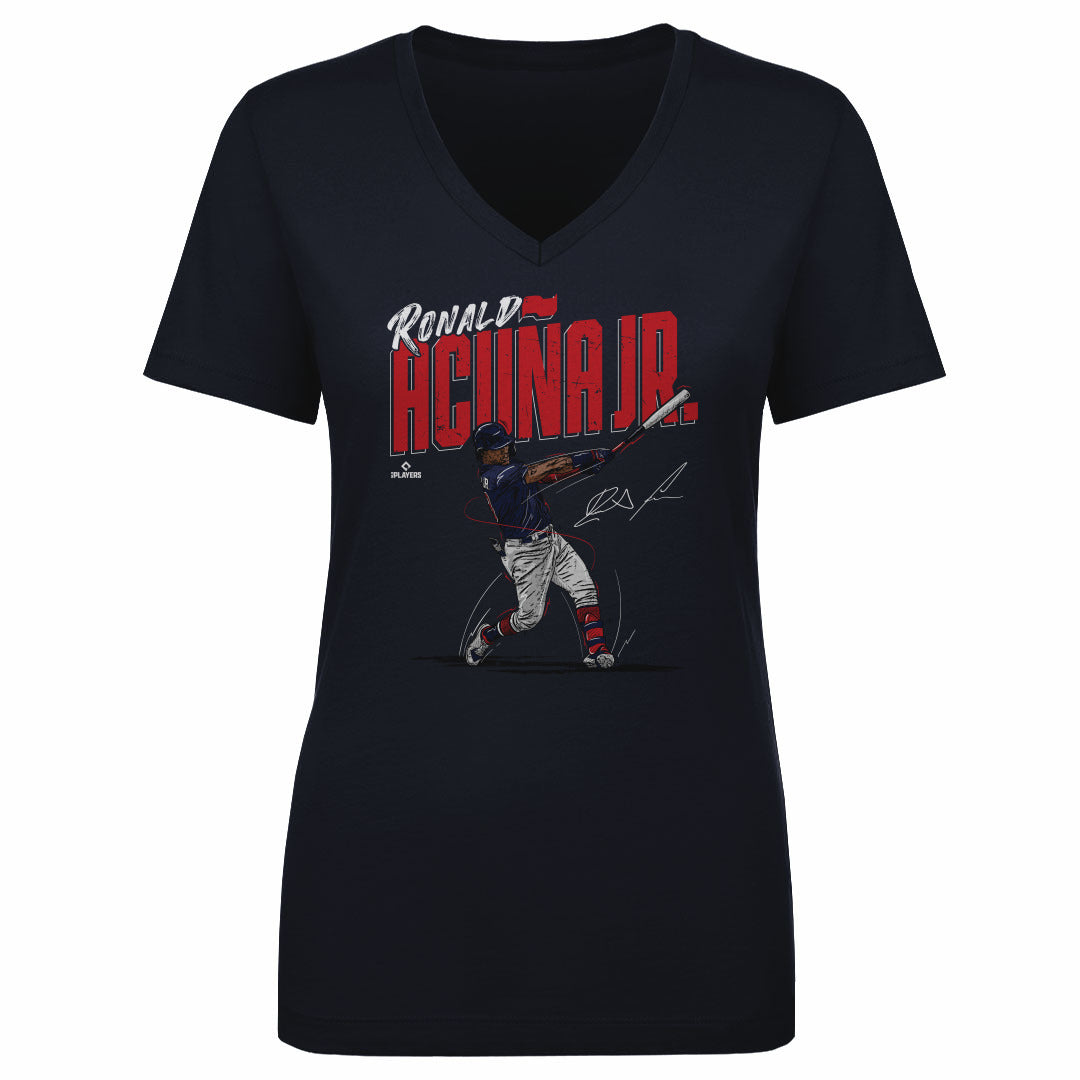 Ronald Acuna Jr. Women's V-Neck T-Shirt | 500 LEVEL