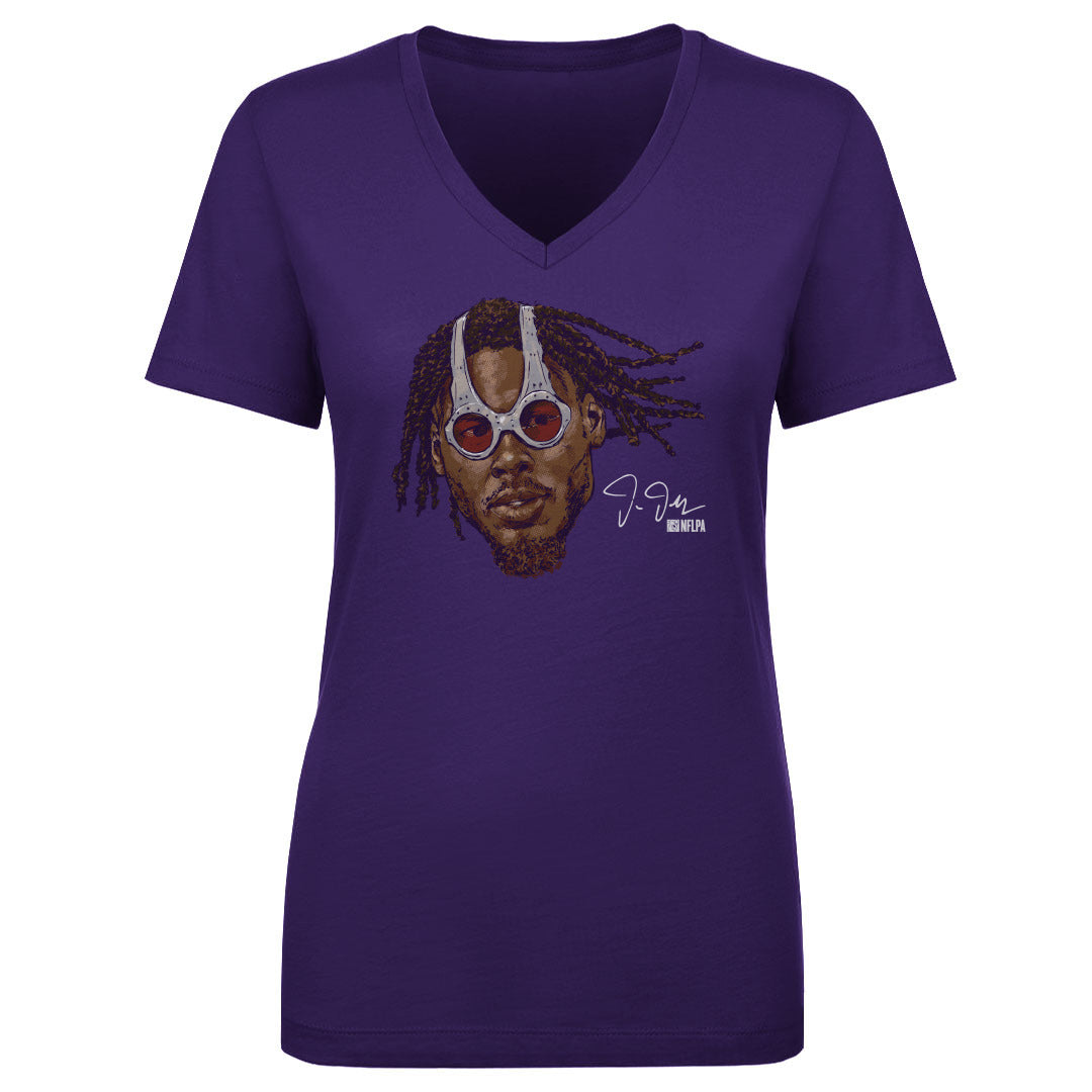 Justin Jefferson Women's V-Neck T-Shirt | 500 LEVEL