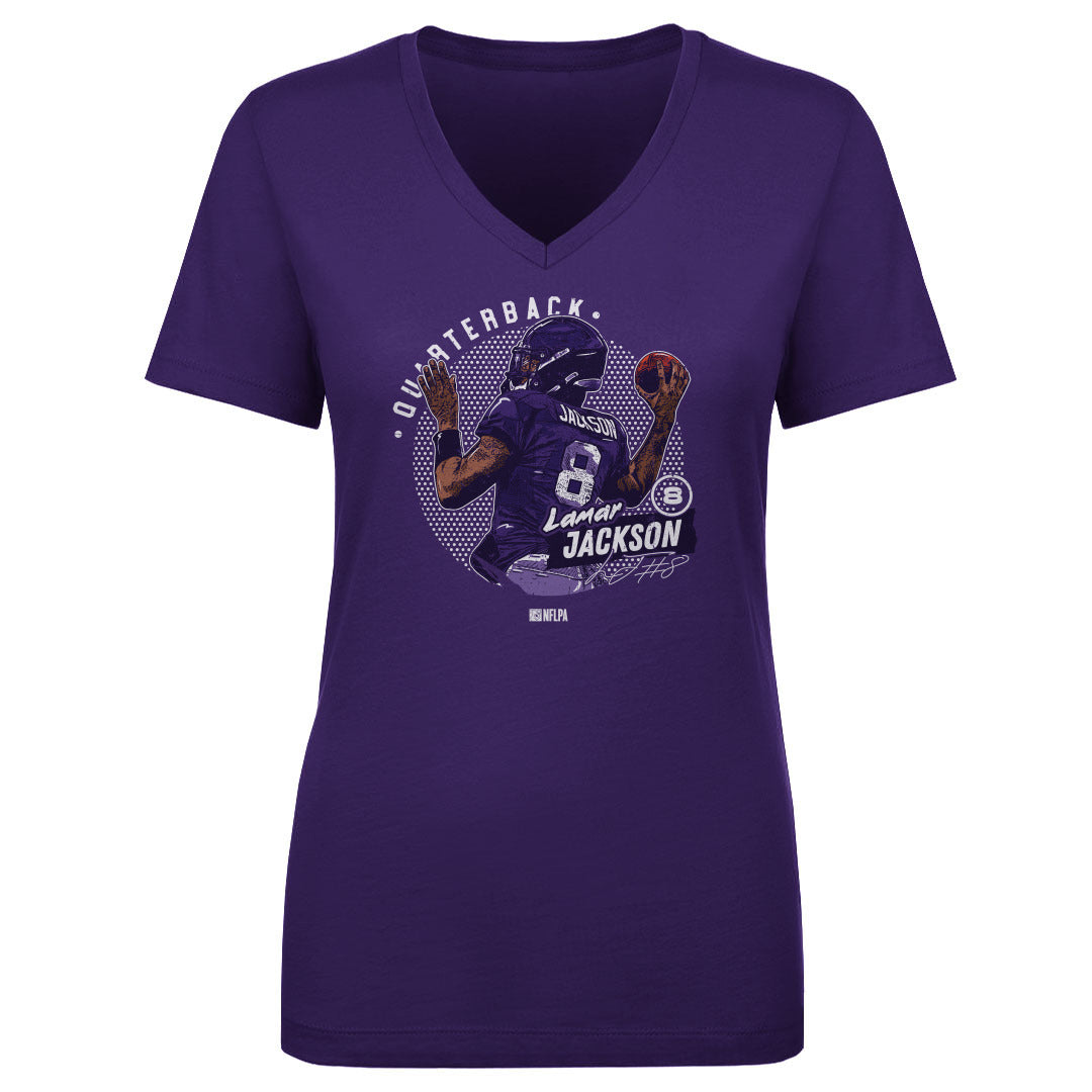 Lamar Jackson Women's V-Neck T-Shirt | 500 LEVEL