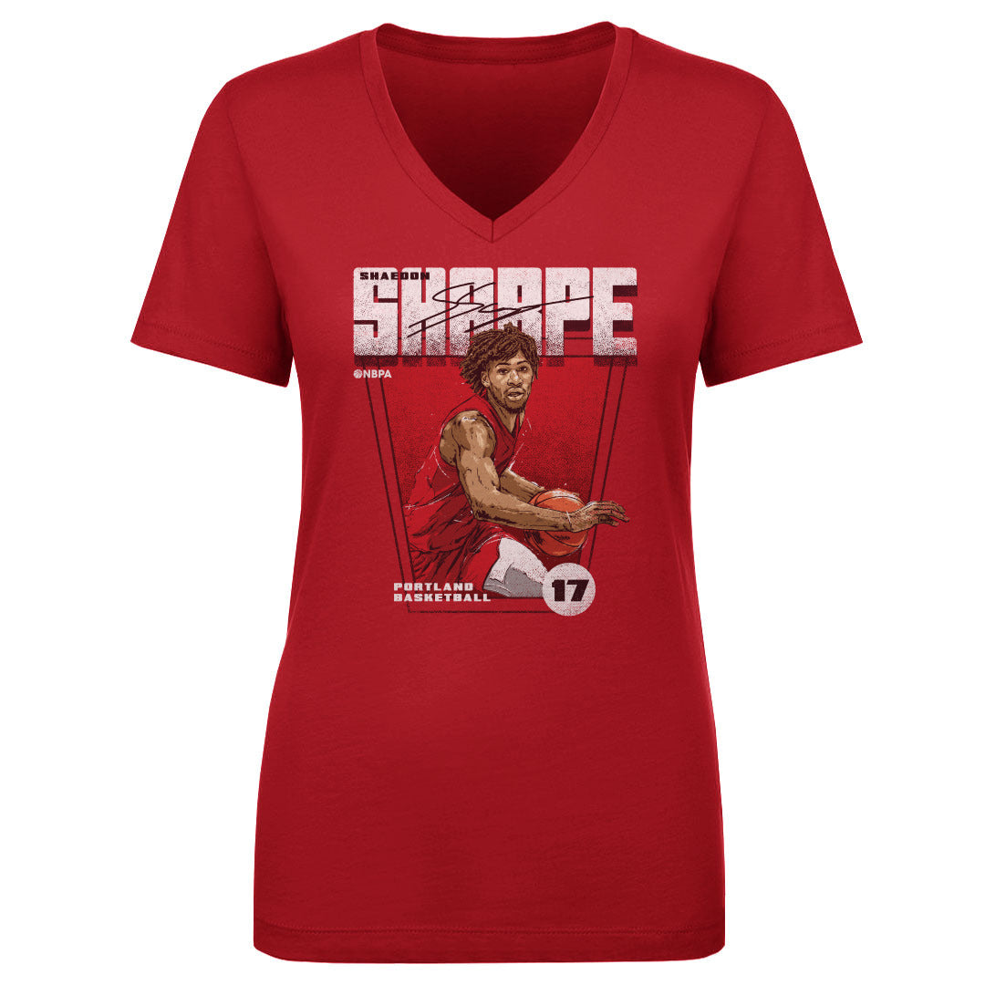 Shaedon Sharpe Women's V-Neck T-Shirt | 500 LEVEL