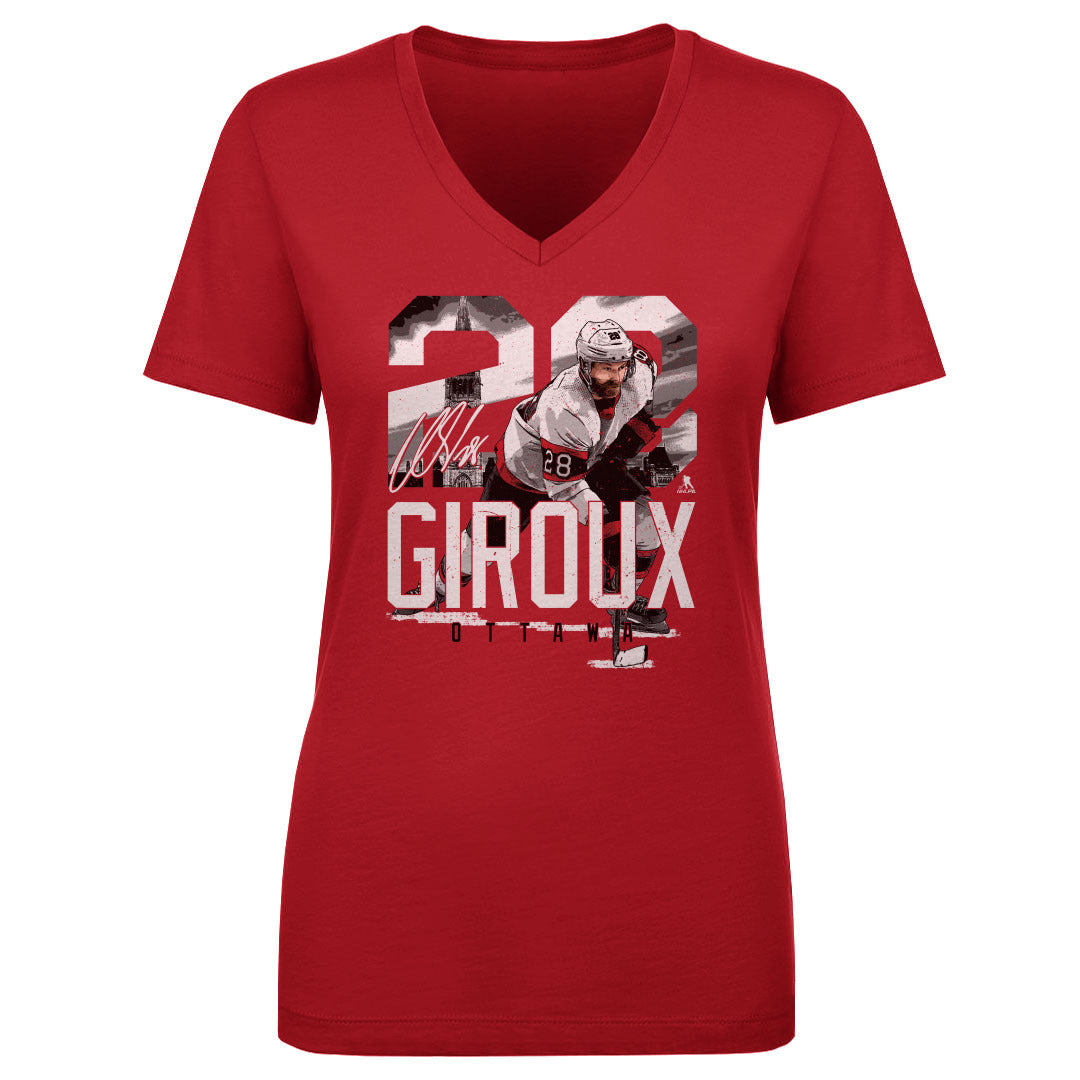 Claude Giroux Women's V-Neck T-Shirt | 500 LEVEL