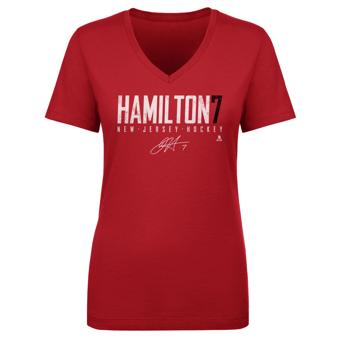 Dougie Hamilton Women's V-Neck T-Shirt | 500 LEVEL