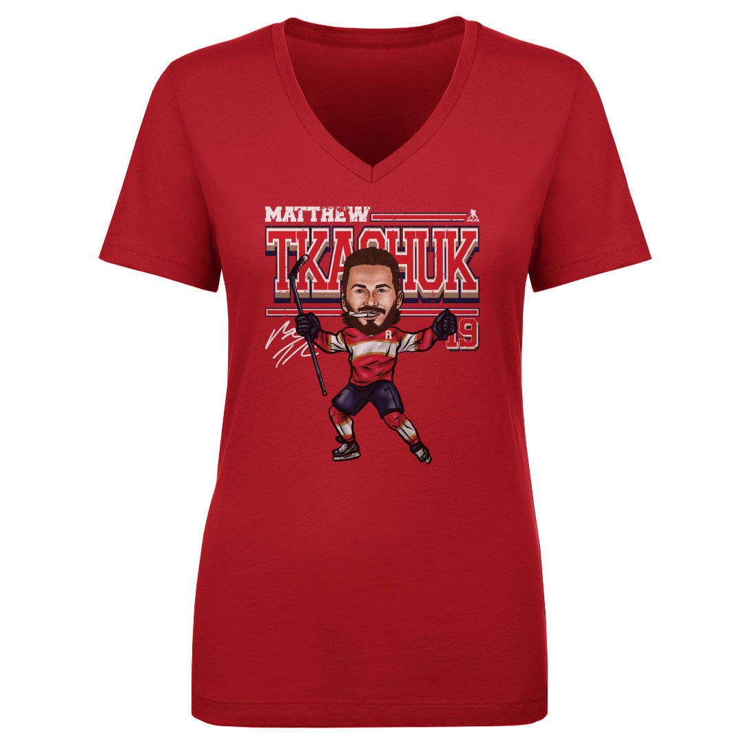 Matthew Tkachuk Women's V-Neck T-Shirt | 500 LEVEL
