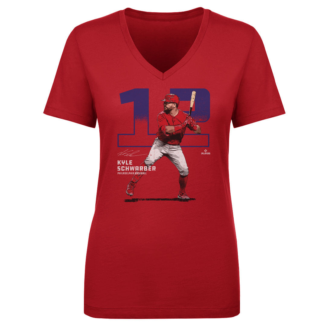 Kyle Schwarber Women's V-Neck T-Shirt | 500 LEVEL
