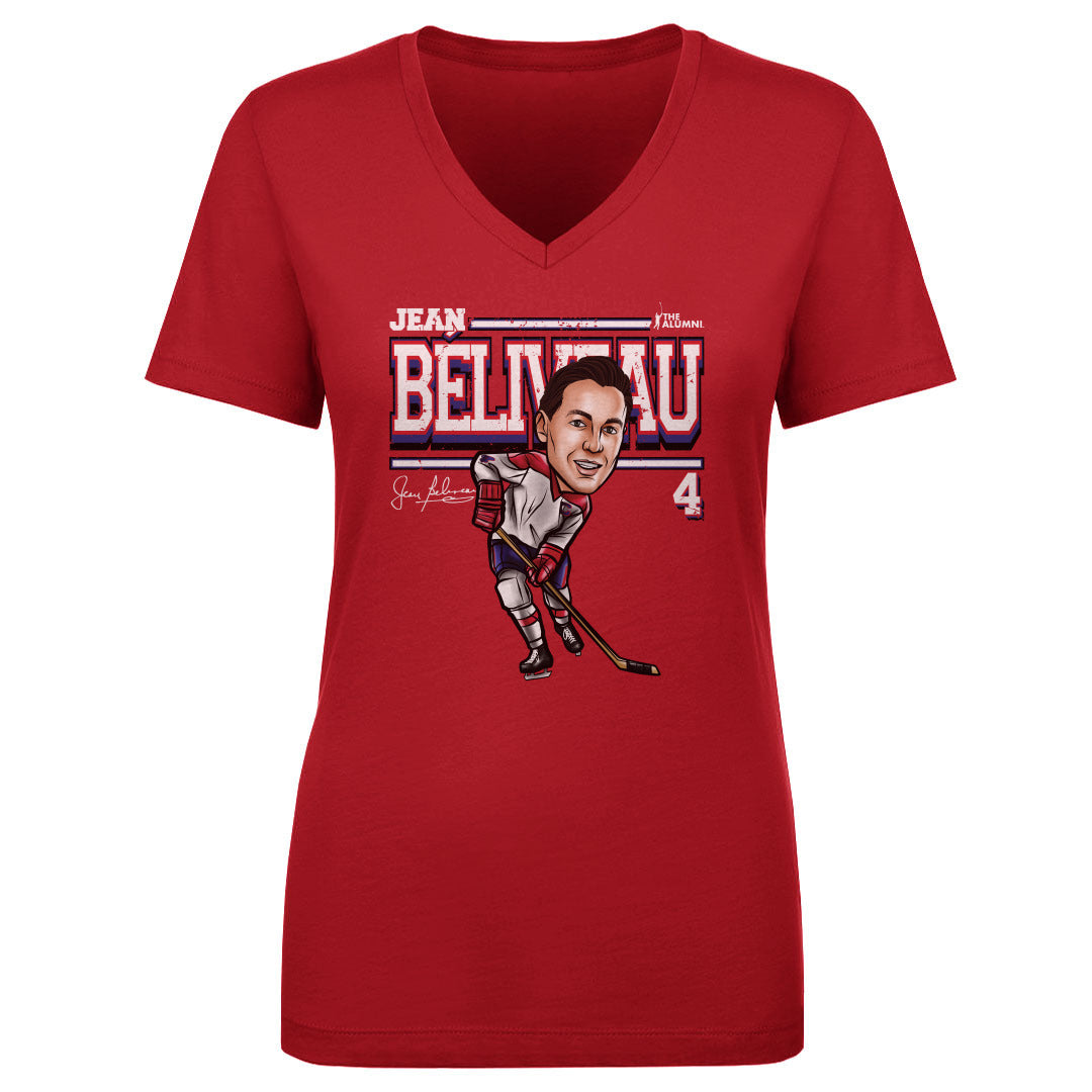 Jean Beliveau Women's V-Neck T-Shirt | 500 LEVEL