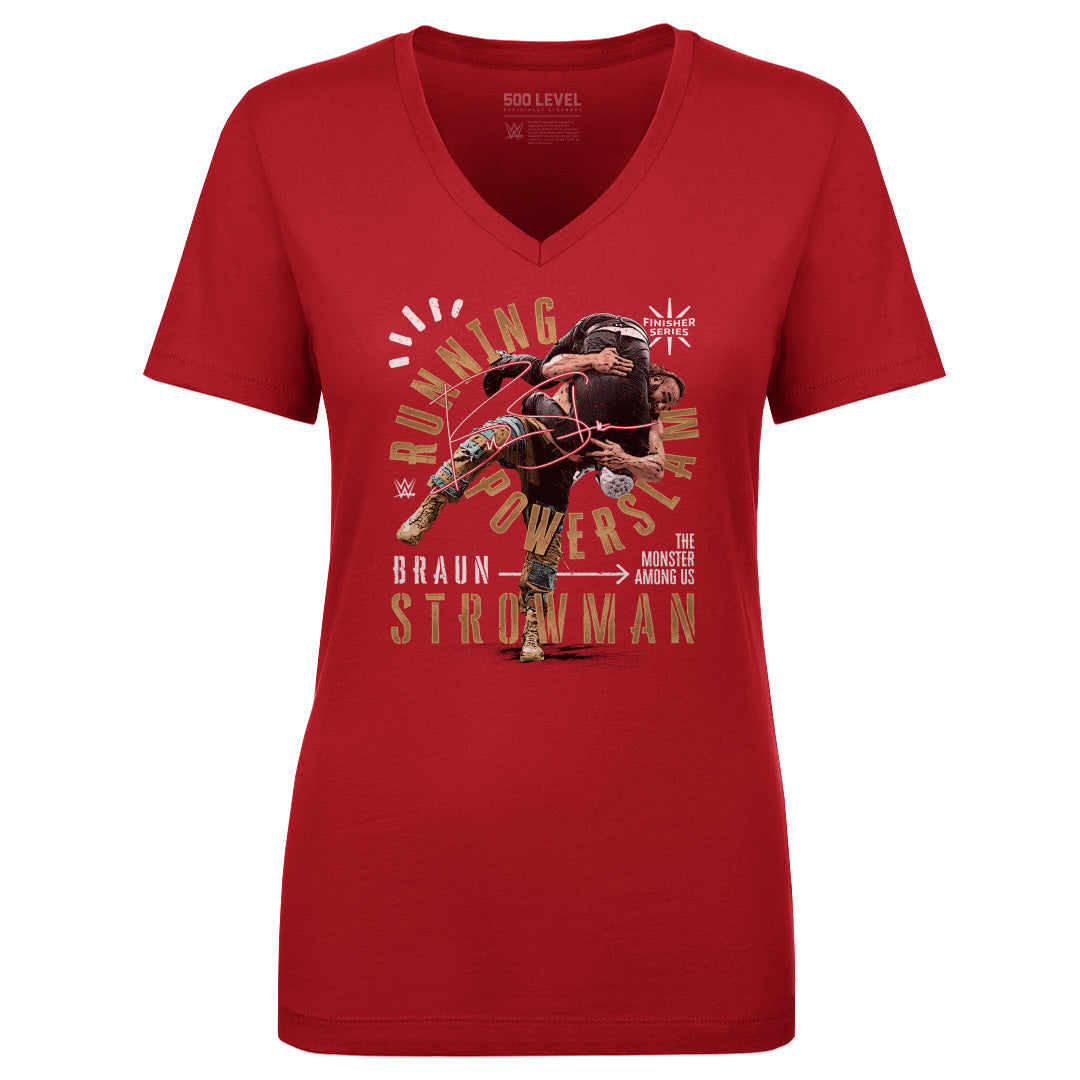 Braun Strowman Women's V-Neck T-Shirt | 500 LEVEL