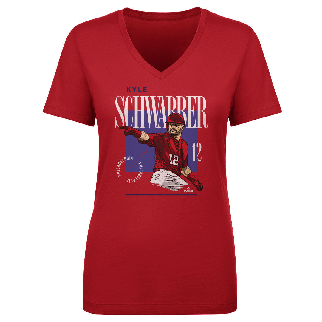 Kyle Schwarber Women's V-Neck T-Shirt | 500 LEVEL