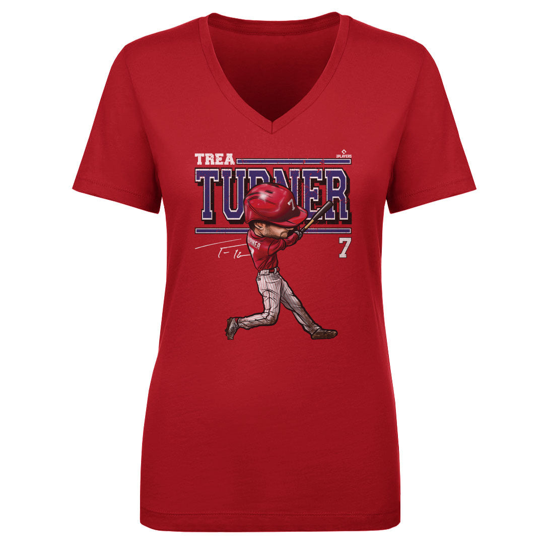 Trea Turner Women's V-Neck T-Shirt | 500 LEVEL