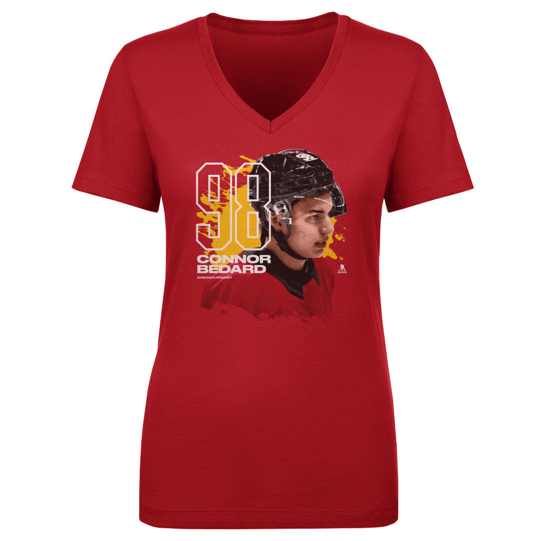 Connor Bedard Women's V-Neck T-Shirt | 500 LEVEL