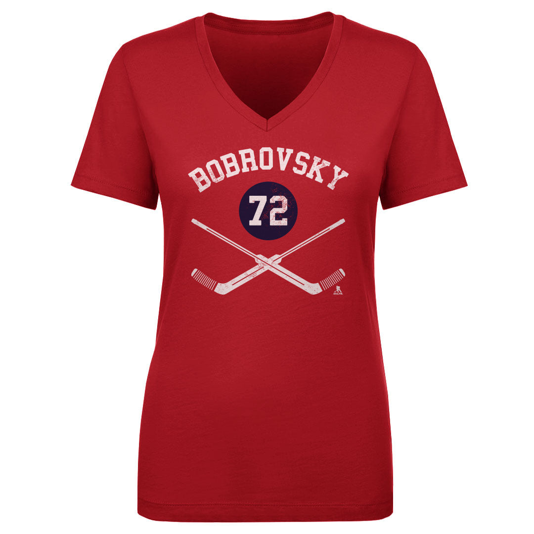 Sergei Bobrovsky Women's V-Neck T-Shirt | 500 LEVEL