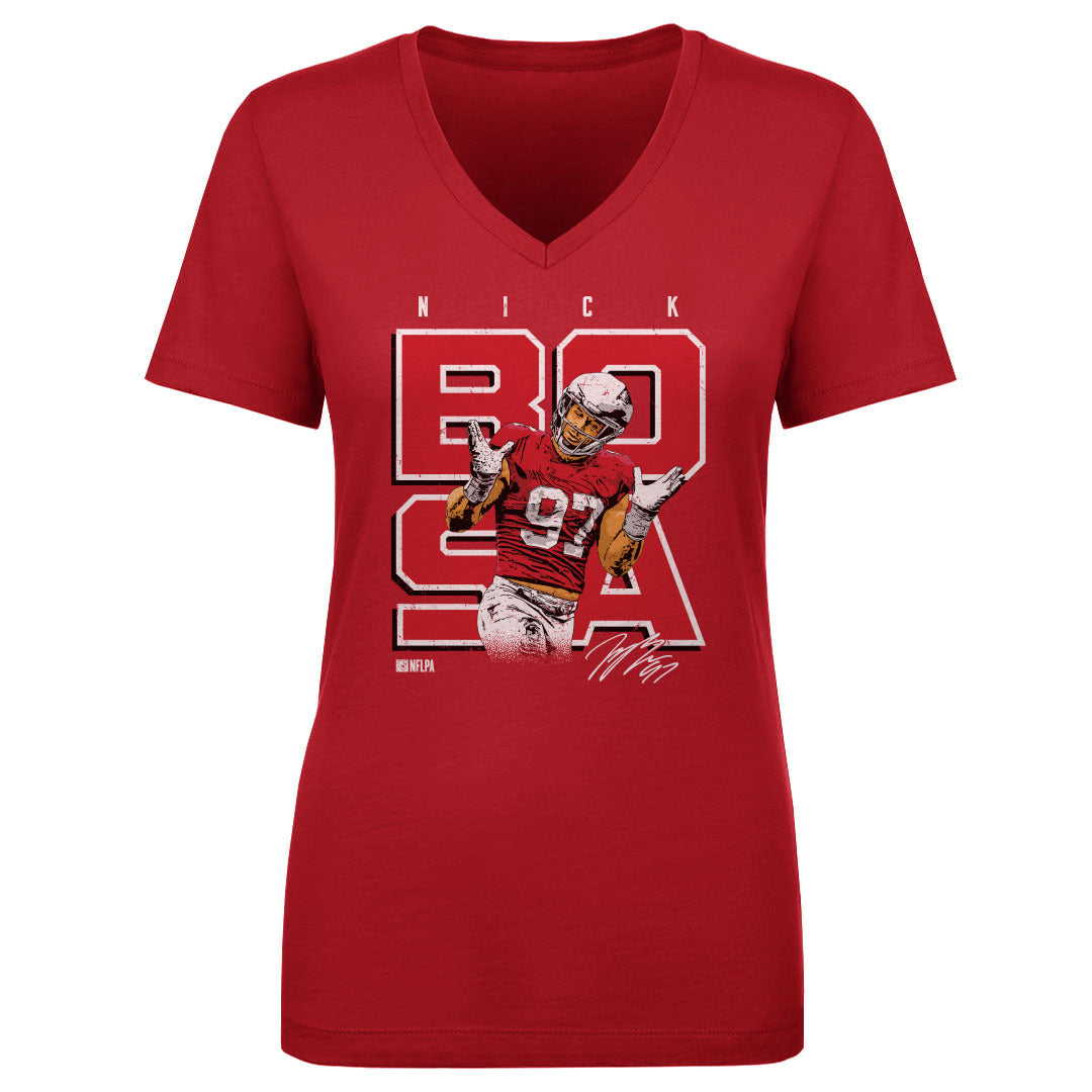 Nick Bosa Women's V-Neck T-Shirt | 500 LEVEL