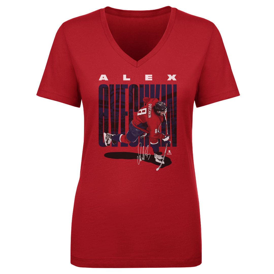 Alex Ovechkin Women's V-Neck T-Shirt | 500 LEVEL