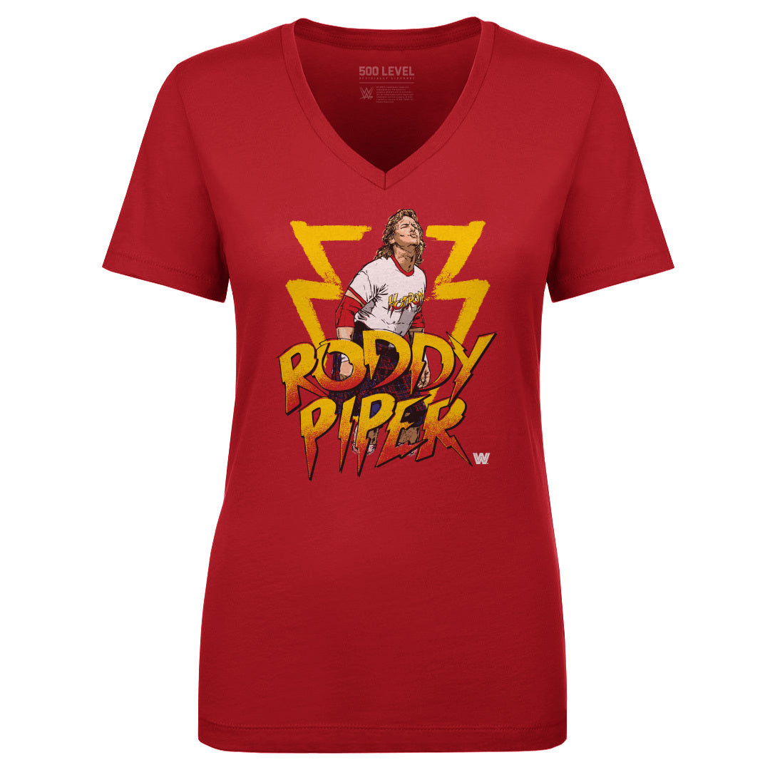 Roddy Piper Women's V-Neck T-Shirt | 500 LEVEL