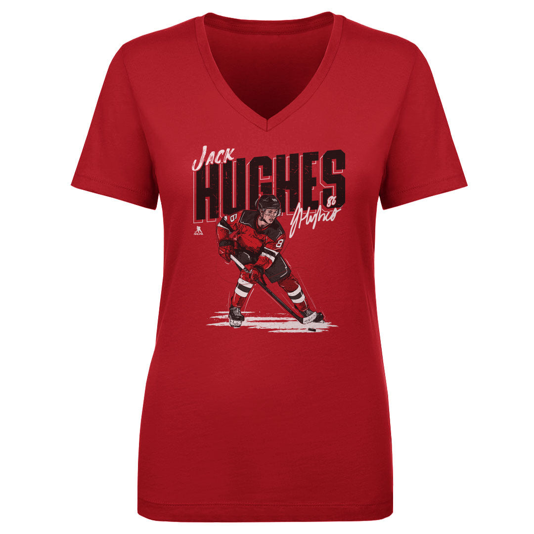 Jack Hughes Women's V-Neck T-Shirt | 500 LEVEL