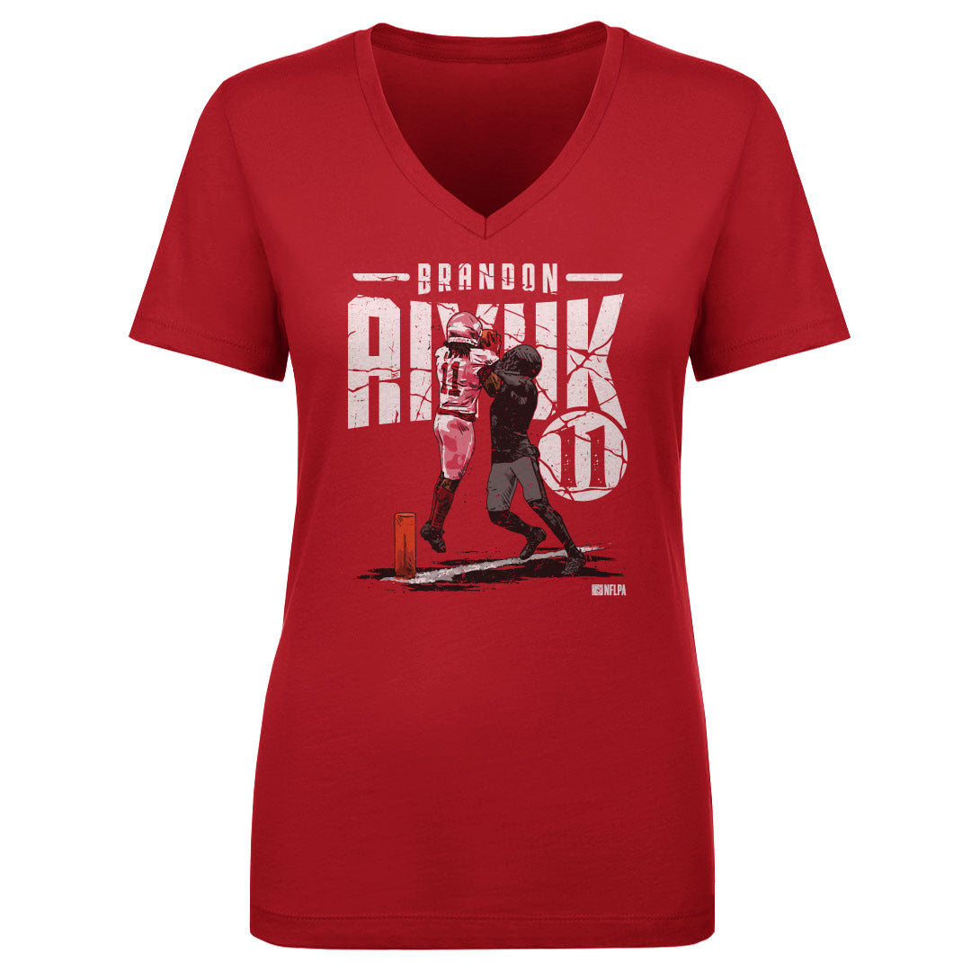 Brandon Aiyuk Women's V-Neck T-Shirt | 500 LEVEL