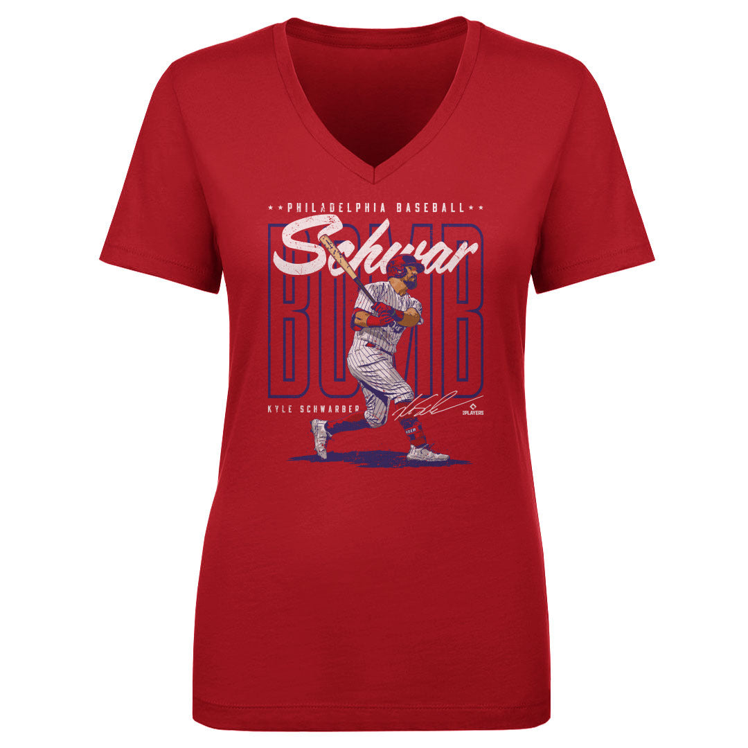 Kyle Schwarber Women's V-Neck T-Shirt | 500 LEVEL