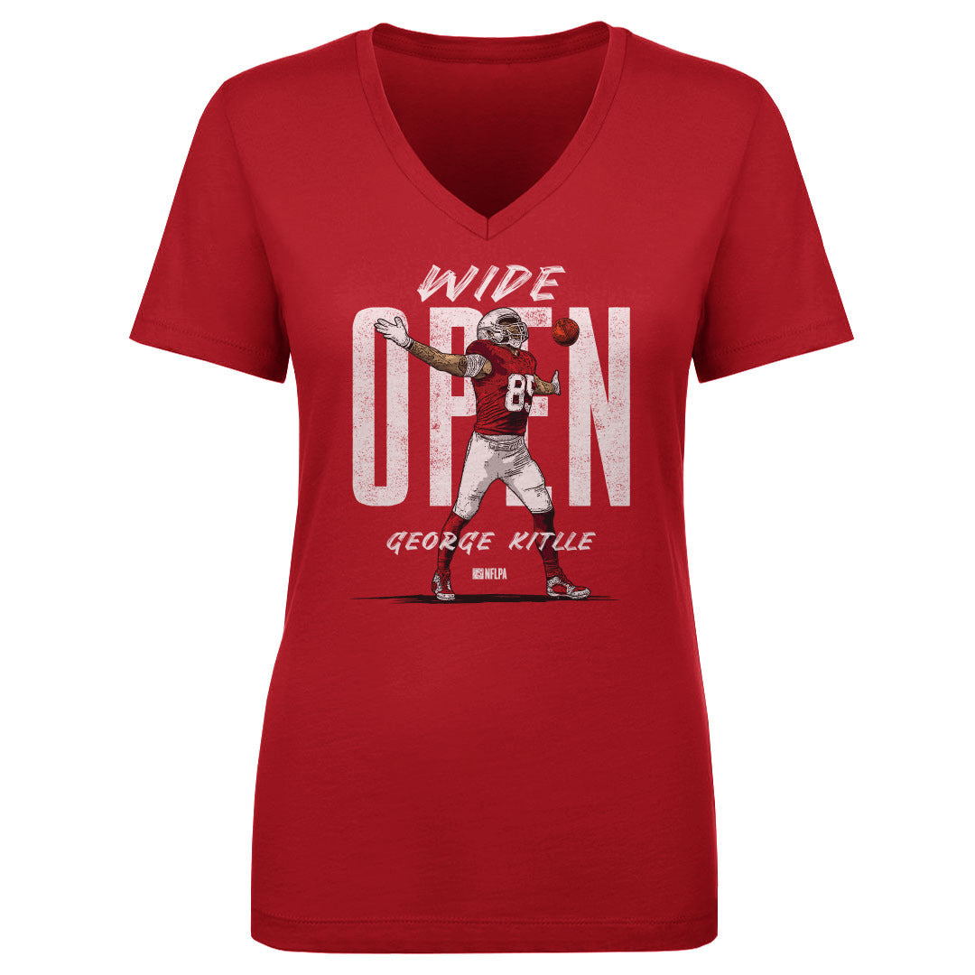 George Kittle Women's V-Neck T-Shirt | 500 LEVEL