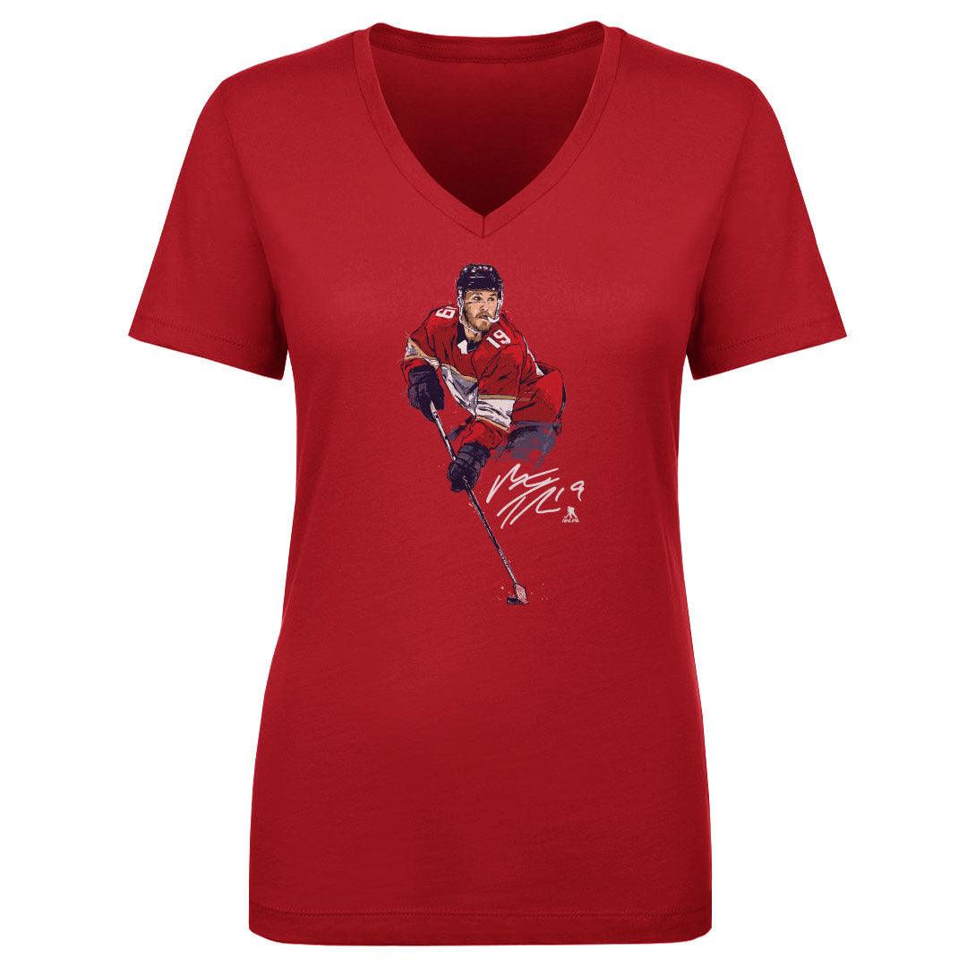 Matthew Tkachuk Women's V-Neck T-Shirt | 500 LEVEL