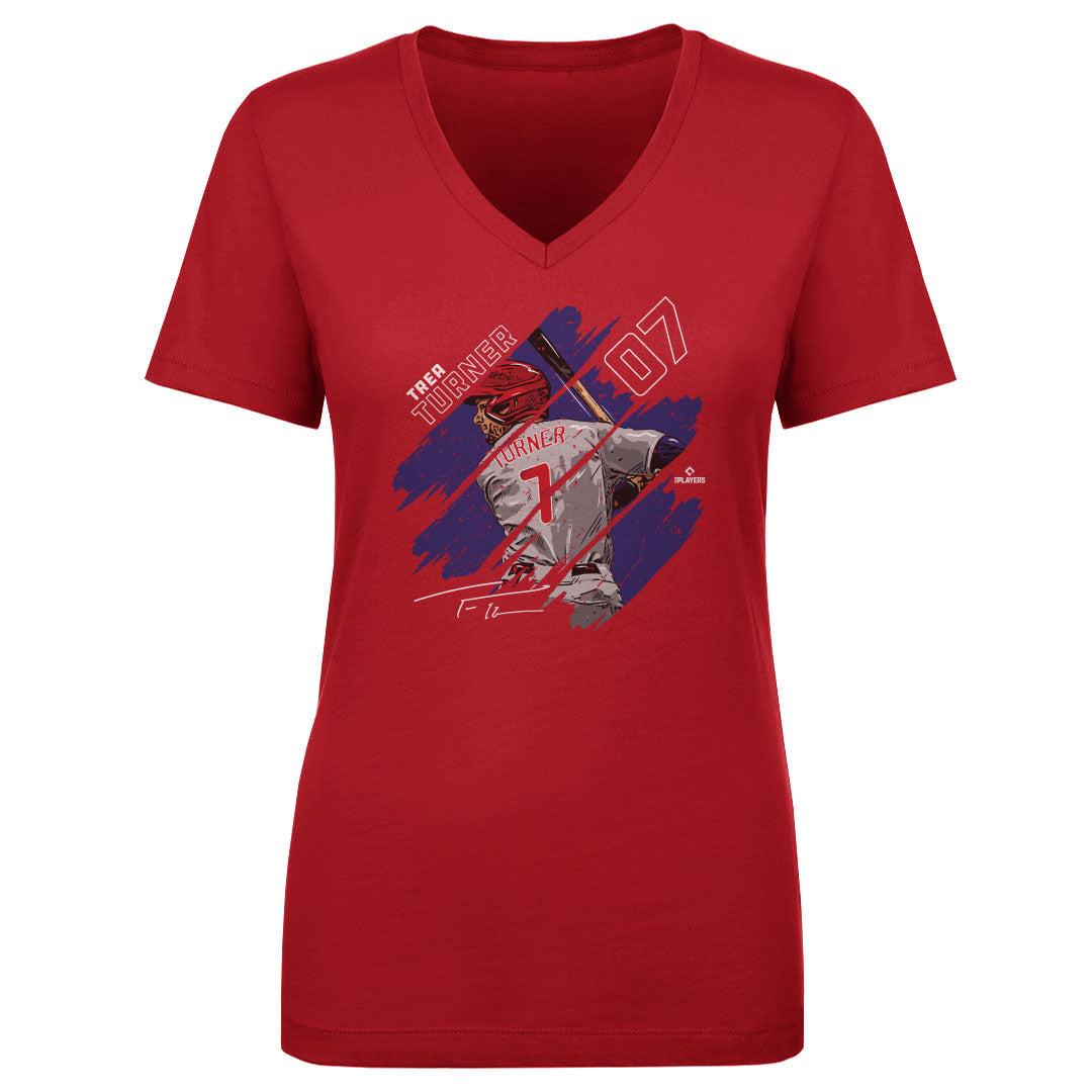Trea Turner Women's V-Neck T-Shirt | 500 LEVEL