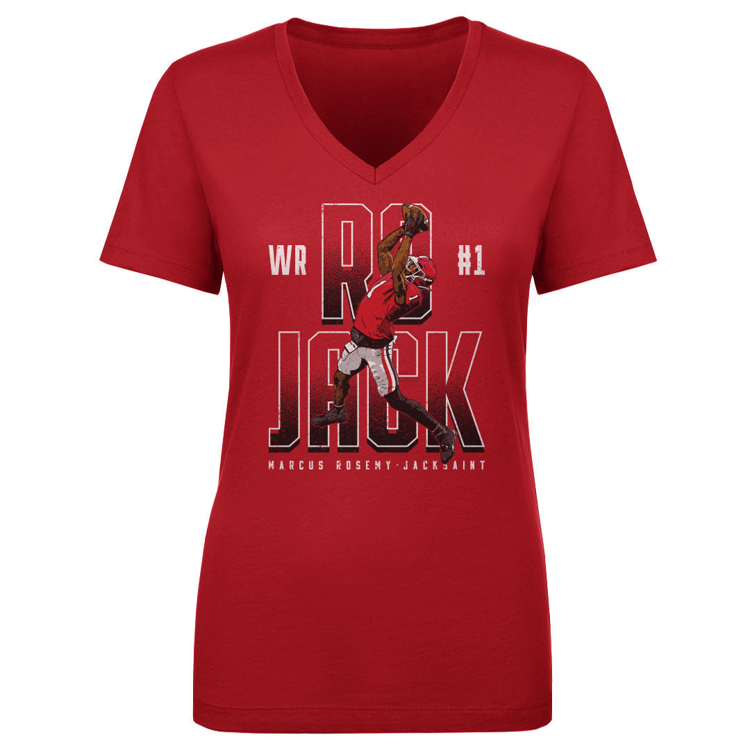 Marcus Rosemy-Jacksaint Women's V-Neck T-Shirt | 500 LEVEL