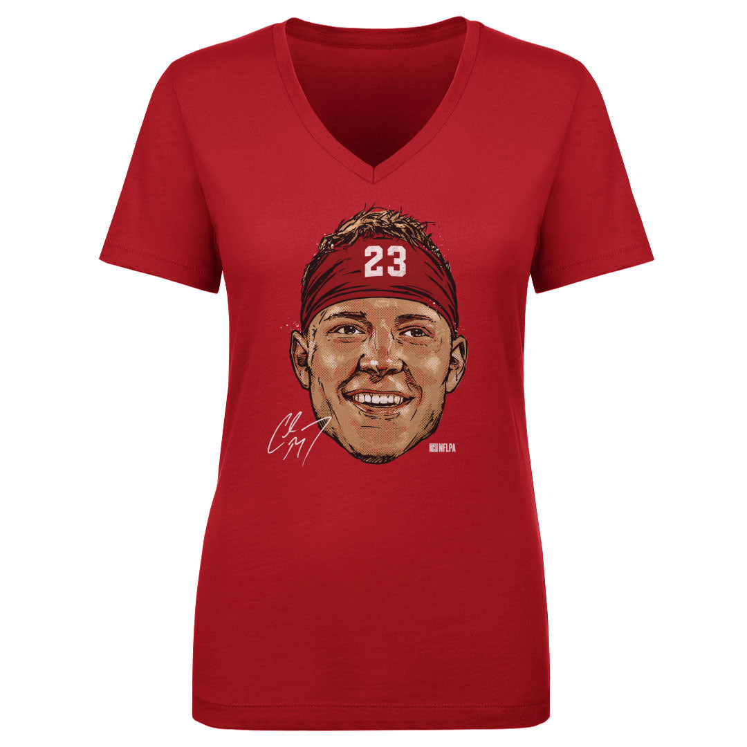 Christian McCaffrey Women's V-Neck T-Shirt | 500 LEVEL