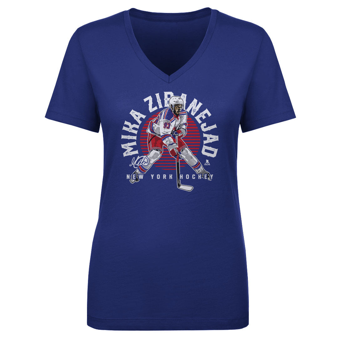 Mika Zibanejad Women's V-Neck T-Shirt | 500 LEVEL