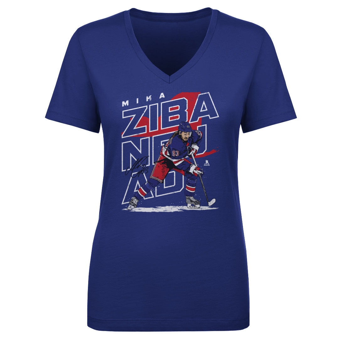 Mika Zibanejad Women's V-Neck T-Shirt | 500 LEVEL